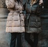 Öves steppelt télikabát fangó – Hosszított női télikabát – Innova Fashion – 6. kép